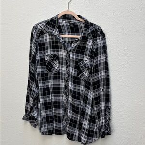 Torrid Plaid Button-Up Shirt Size 3